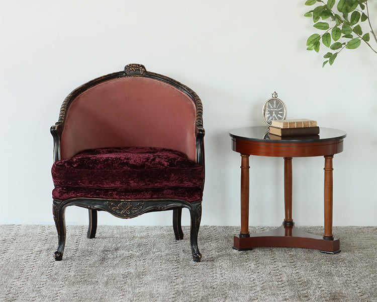 Mahogany and Marble Side Table