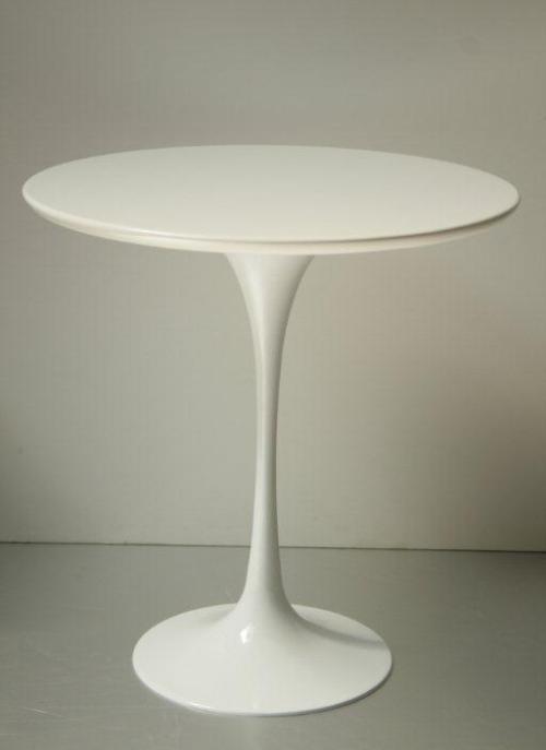 White Wood and Steel Saarinen Style Tulip 8