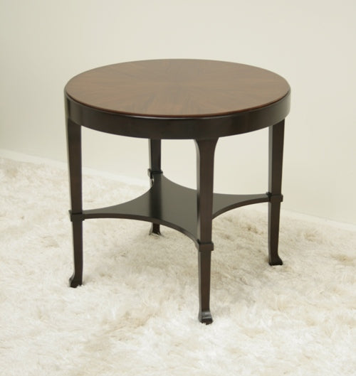 Luxe Espresso End Table with Inlay Top 9