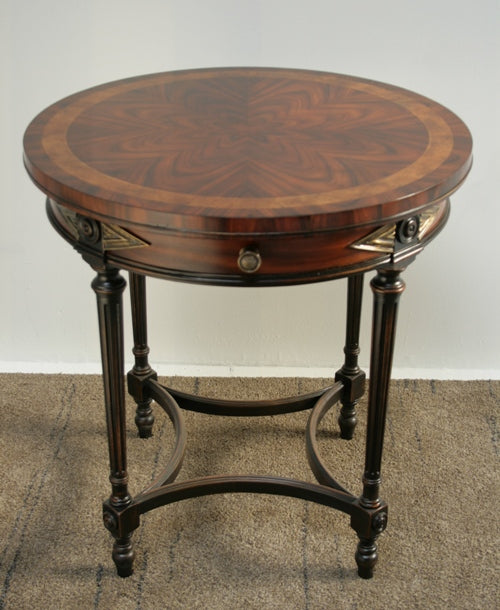Burled Walnut and Rosewood Telephone Table 9