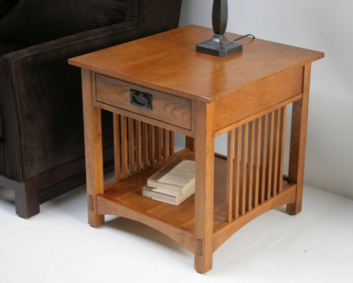 Arts and Crafts End Table with One Drawer 9