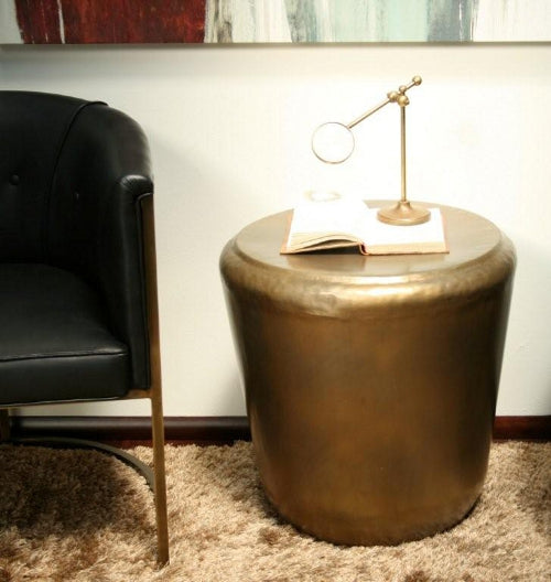 Brass Drum End Table 2