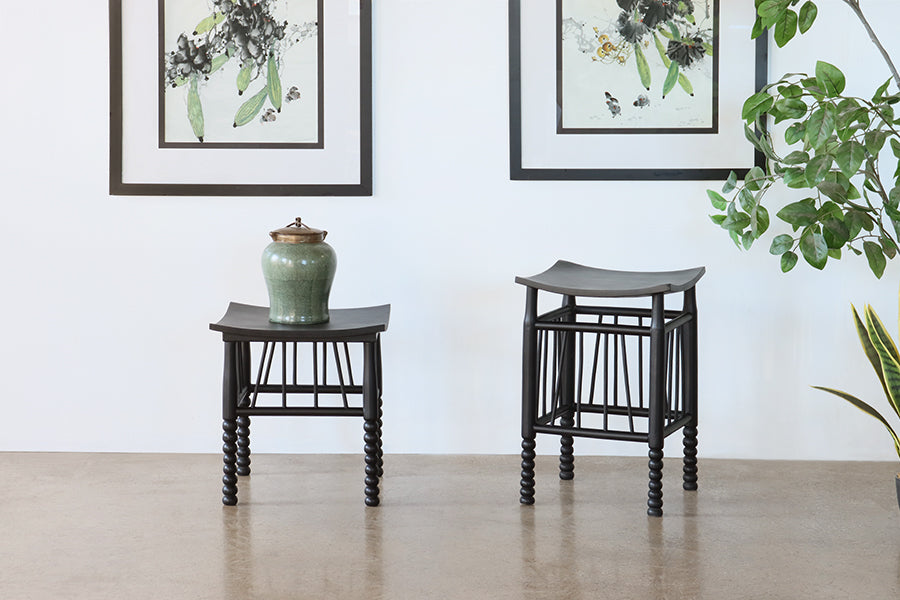 Pair of Asian-Style End Tables