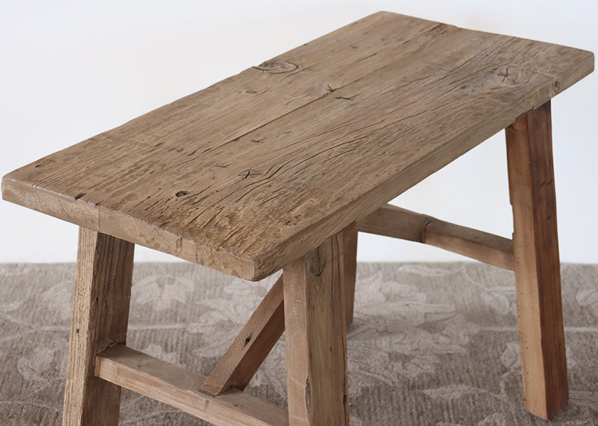 Rustic Reclaimed Elm End Table