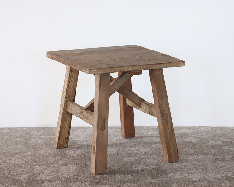 Rustic Reclaimed Elm Square End Table