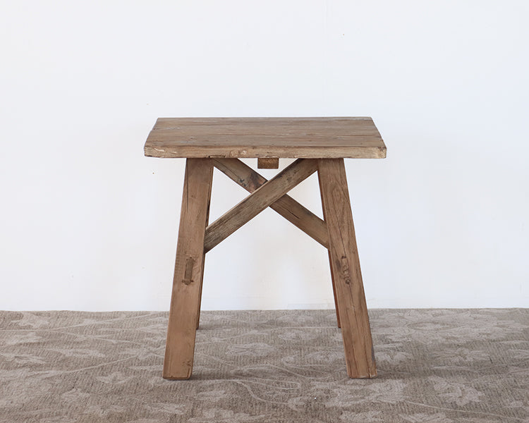 Rustic Reclaimed Elm Square End Table