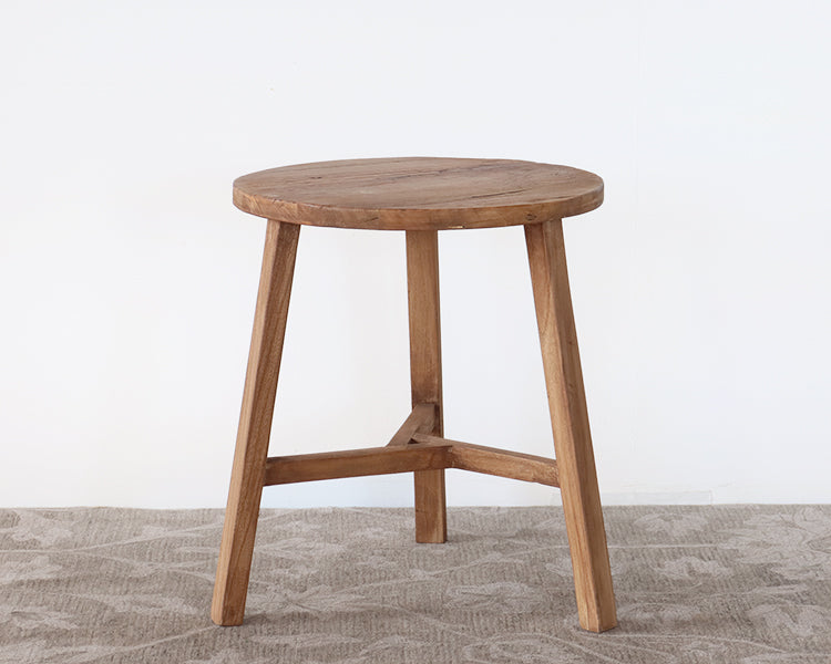 Natural Elm Round End Table