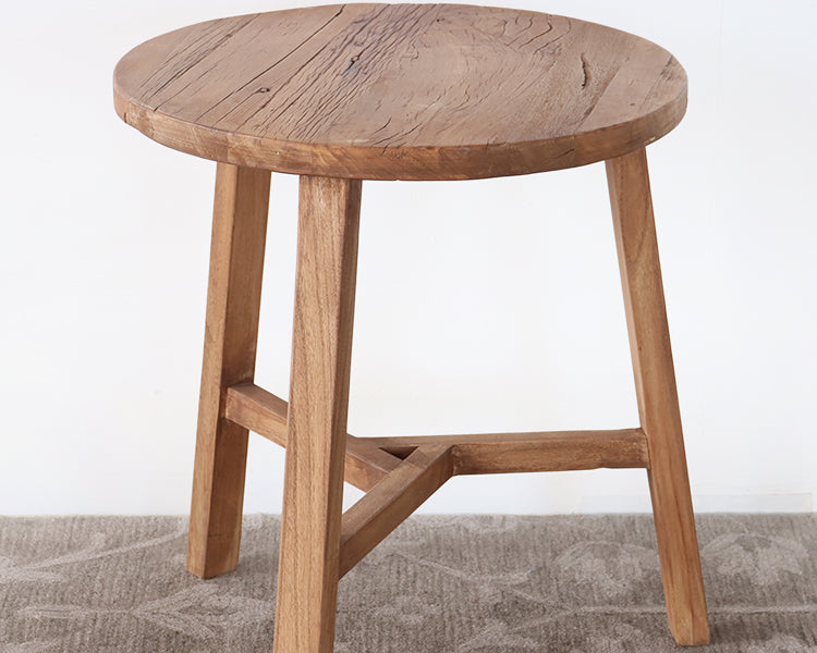 Natural Elm Round End Table