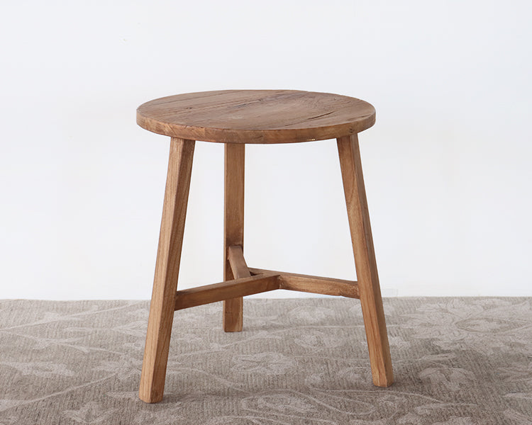 Natural Elm Round End Table