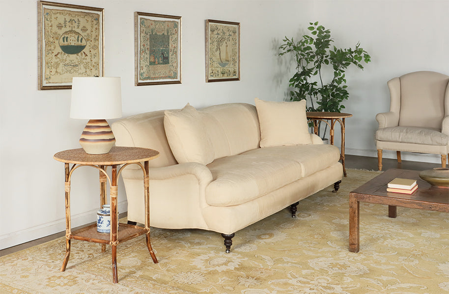 Round Bamboo Side Table
