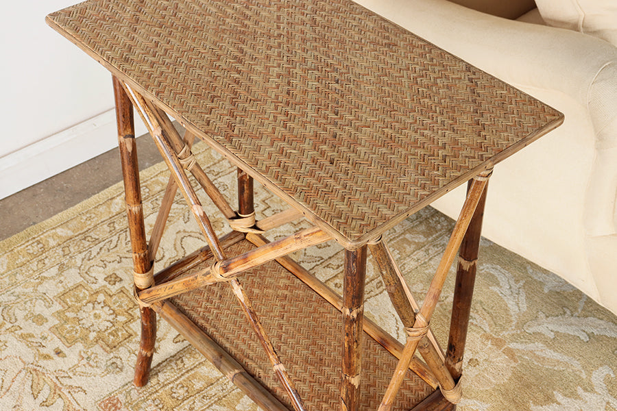 Rectangular Bamboo Side Table