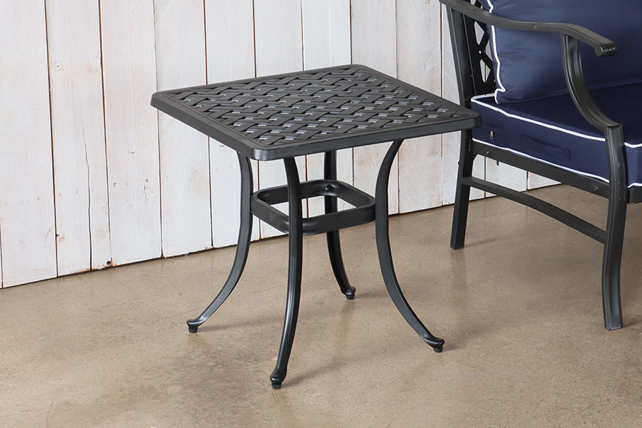 Black Outdoor End Table