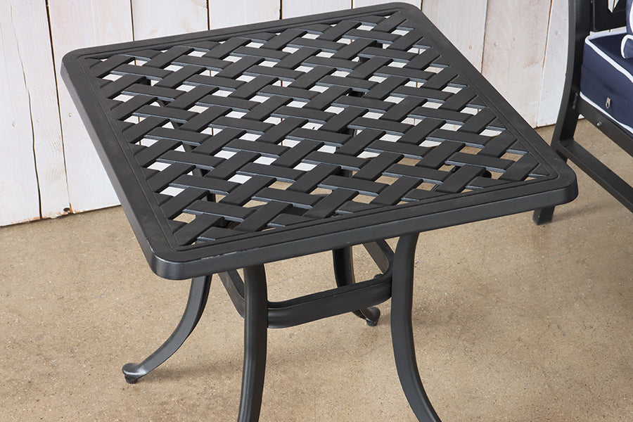 Black Outdoor End Table