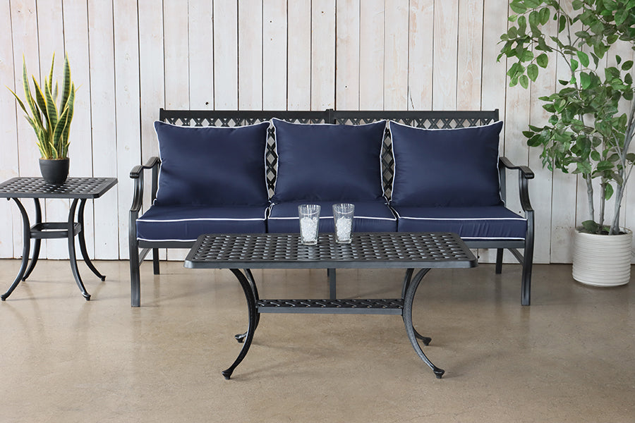 Black Outdoor End Table
