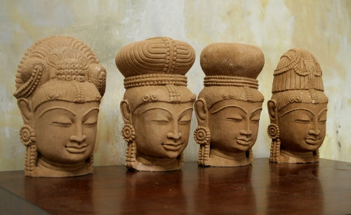 Assorted Hand Carved Indian Goddess Figurines 7