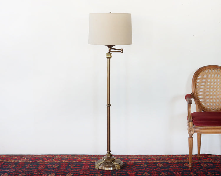 Brass Swing Arm Floor Lamp