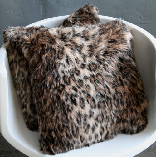 Faux Leopard Fur Pillow 7