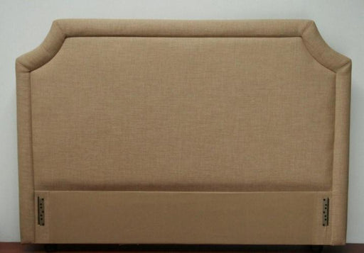 Tan Linen Upholstered Queen Headboard 1 7