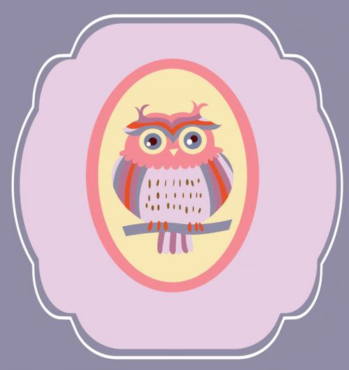 Baby Owl Portrait 15W x 15H 7