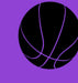 Purple Basketball 15W x 15H 7