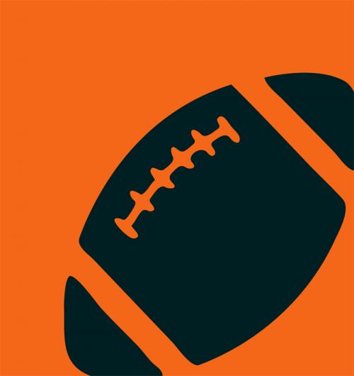Orange Football 15W x 15H 7