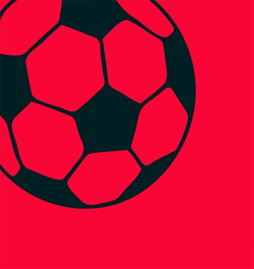 Red Soccer Ball 15W x 15H 7
