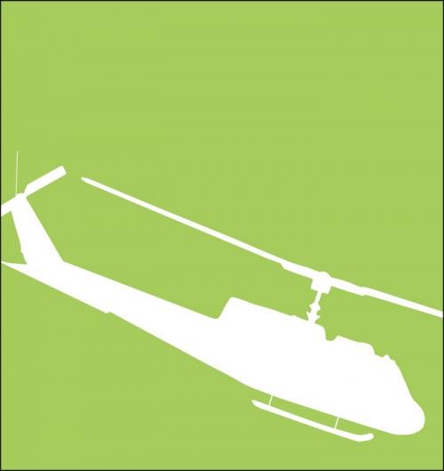Lime Helicopter Shape 15W x 15H 6