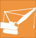Orange Crane Shape 15W x 15H 6