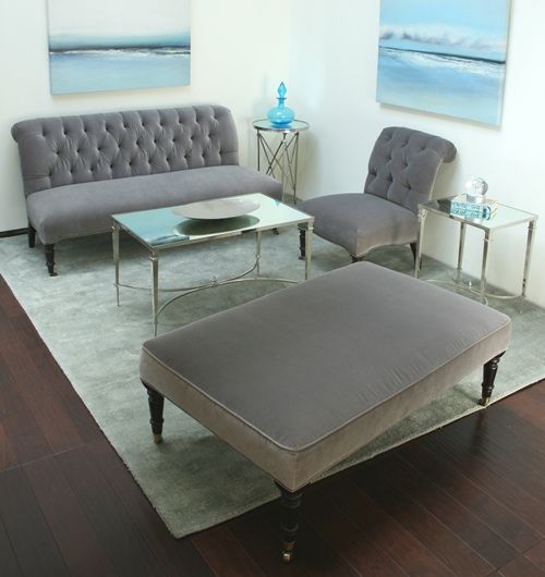 LC131 and OT91 Grey Velvet Set 2 1