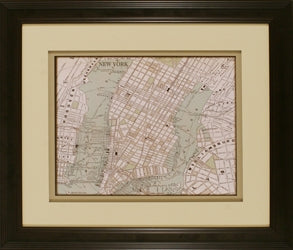 Sepia Map of New York 7