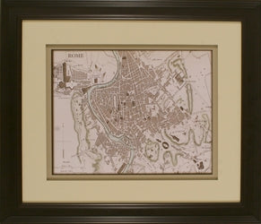Sepia Map of Rome 7