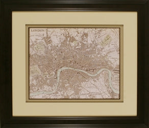 Sepia Map of London 7