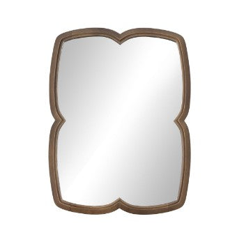 Oak and Iron Petal Mirror