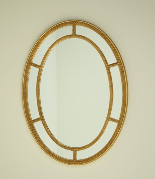 Antique Gold Oval Rope Mirror 8