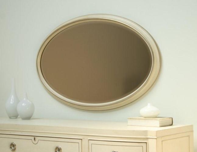 Rose Tinted Oval Mirror 1