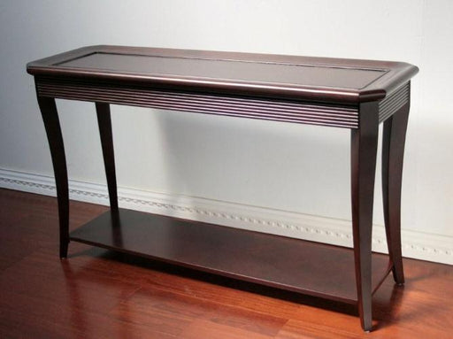 Merlot Saber Leg Console with Undershelf 1 8