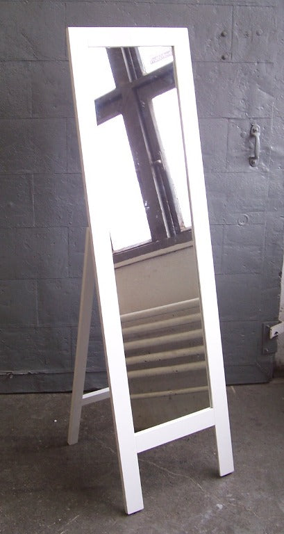 Modern White Floor Mirror 7