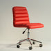 Red Leather Armless Task Chair 8