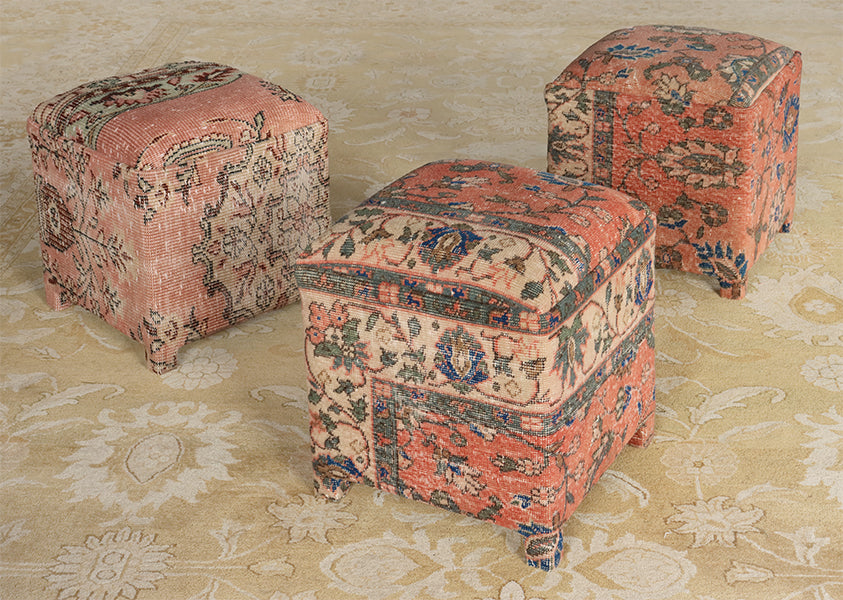 Antique Turkish Rug Ottoman