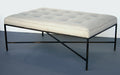 Jonathan Ottoman in Antique Bronze with Stone Linen Upholstery 8