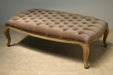 Taupe Velvet Tufted Ottoman 8