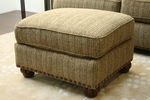 Pale Olive Tweed Ottoman 1