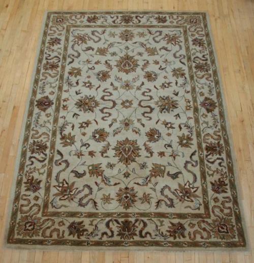 9 6 X 6 Beige Agra Hand Tufted Rug 8