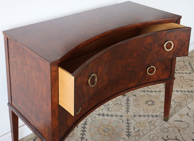 2-Drawer Burled Wood Chest