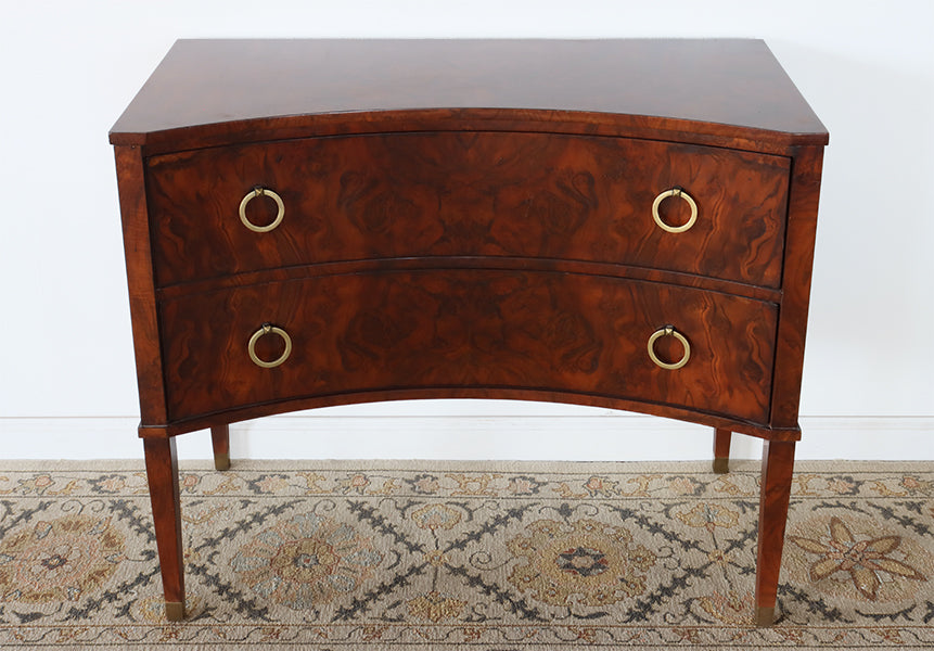 2-Drawer Burled Wood Chest
