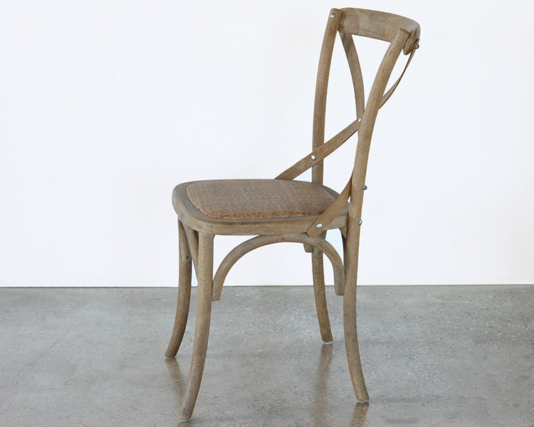 Limed Gray Oak French Cafe Chair