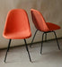 Eames Metal Wire Side Chair with Orange Wool Upholstery 7