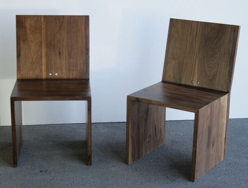 Walnut Side Chair with Two Round Holes 9