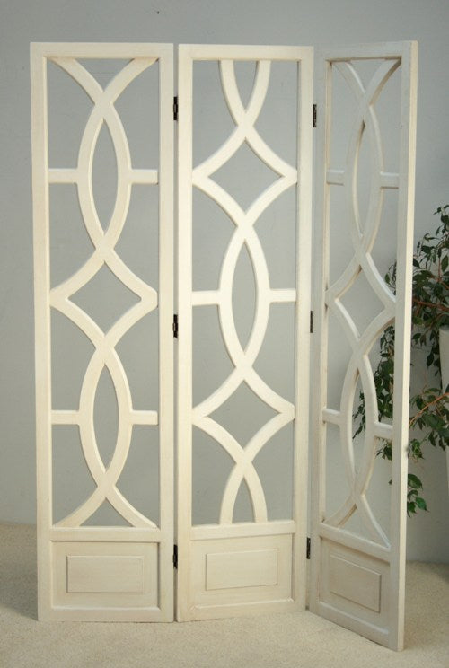  White Cut Out Hollywood Regency Style Screen 2 7