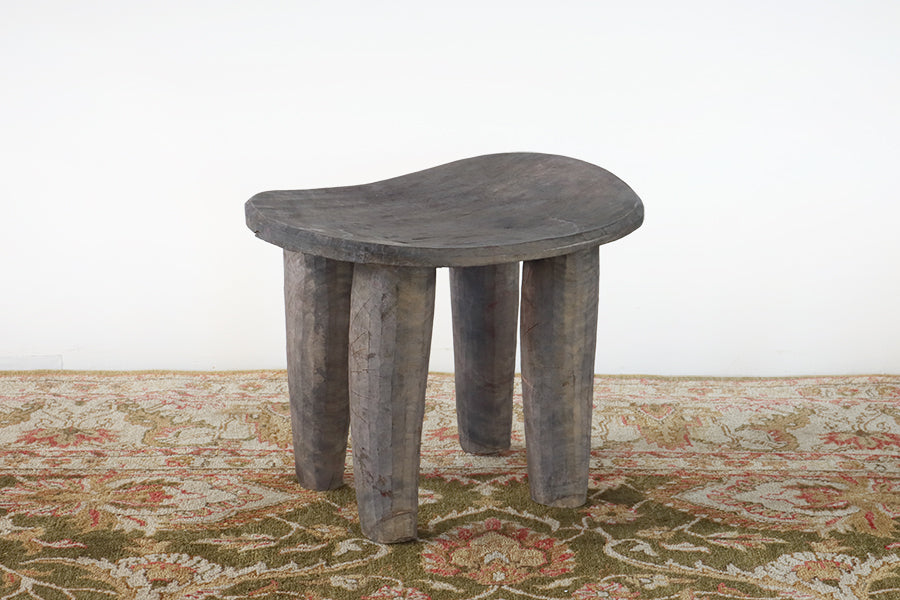 West African Stool in Charcoal